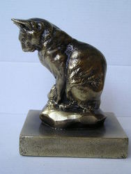 Těžítko - kočka - bronz masiv